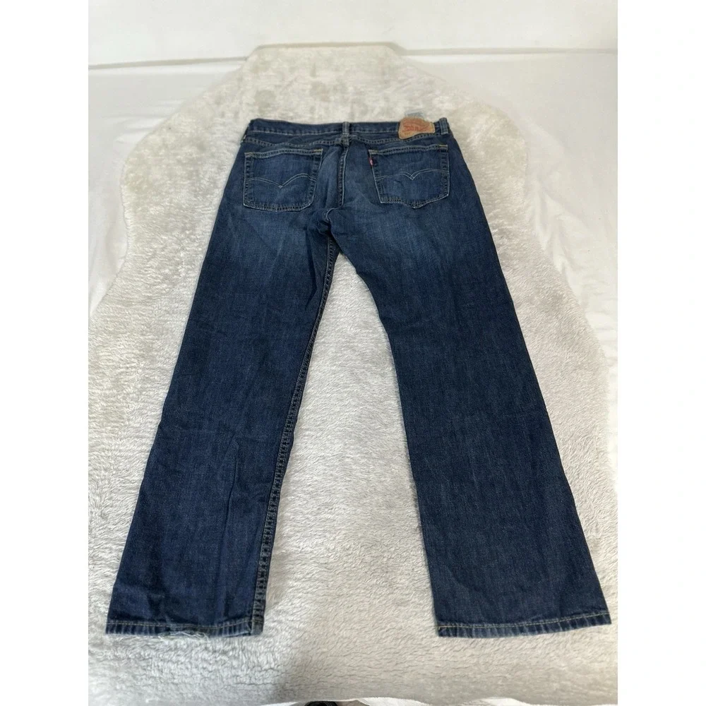 Levi's‎ 514 Mens Slim Straight Denim Blue Jeans Pants Size 36x30 Distressed